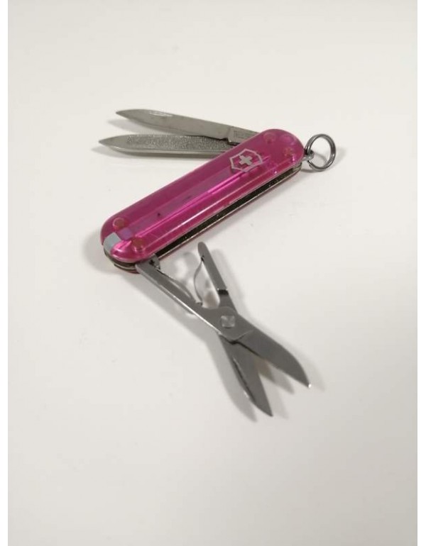 6 Fonksiyonlu İsviçre Devi Victorinox Marka Çakı Şeffaf Pembe