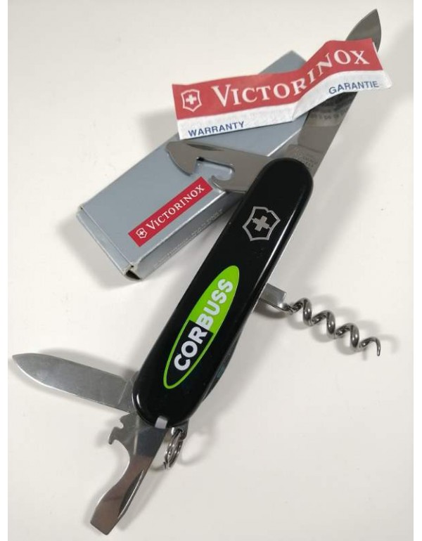 8 Fonksiyonlu İsviçre Devi Victorinox Marka Çakı Siyah Renkli Kutu ve Evrak Mevcut