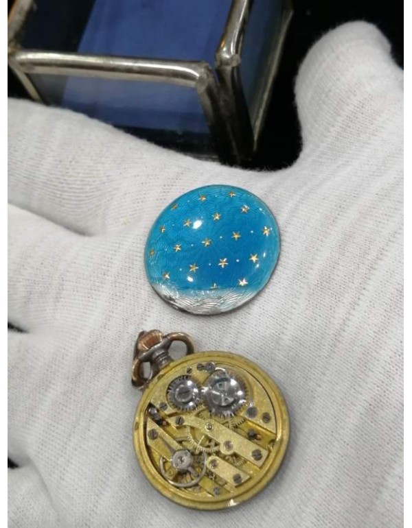 Osmanlı Dönemine Ait Zenne Cep Saati Mavi Mineli
